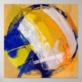 Abstract kunstbal volleybal poster (Voorkant)