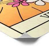 Abstract kunstbericht met virgo Zodiac Sign Poster (Hoek)