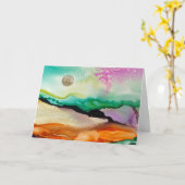 Abstract kunstblanco Wenskaart Kaart (Gele Bloem)