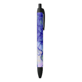 Abstract Kunstblauw en Lila Zwarte Inkt Pen
