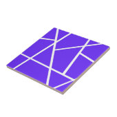 Abstract kunstblauw Paars-witminimalisme Tegeltje (Zijkant)