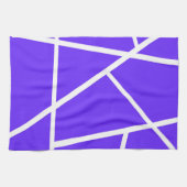 Abstract kunstblauw Paars-witminimalisme Theedoek (Horizontaal)