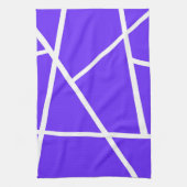 Abstract kunstblauw Paars-witminimalisme Theedoek (Verticaal)