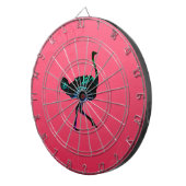 Abstract kunstbord voor metalen in struisvogels dartbord (Voorkant Rechts)