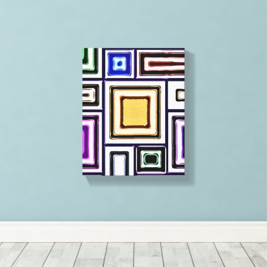 Abstract kunstcanvas canvas afdruk (Insitu (Houten vloer))