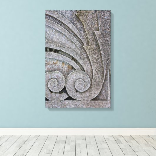 Abstract kunstdecosteegje — Gegevens over reliëf Canvas Afdruk (Insitu (Houten vloer))