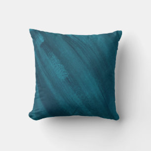 Abstract kunstdonkergroen blauwgroen blauw geborst kussen