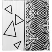 Abstract kunstdriehoekspatroon douchegordijn (Voorkant)