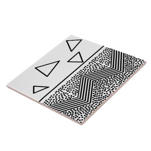 Abstract kunstdriehoekspatroon tegeltje (Zijkant)