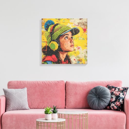 Abstract kunstframe canvas afdruk (Insitu (Woonkamer))