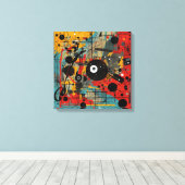 Abstract kunstframe canvas afdruk (Insitu (Houten vloer))