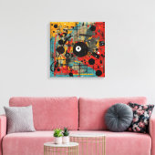 Abstract kunstframe canvas afdruk (Insitu (Woonkamer))