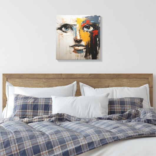Abstract kunstframe canvas afdruk (Insitu (Slaapkamer))