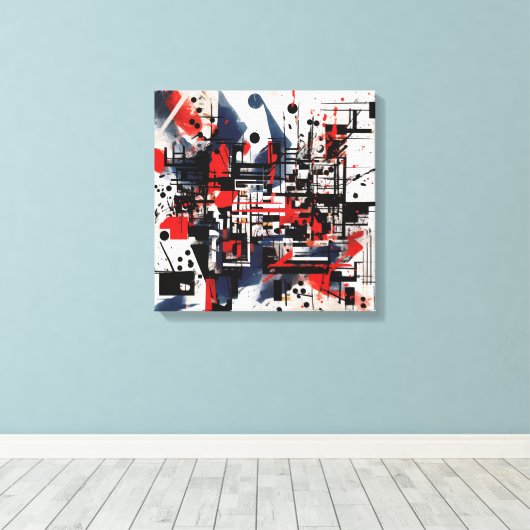 Abstract kunstframe canvas afdruk (Insitu (Houten vloer))