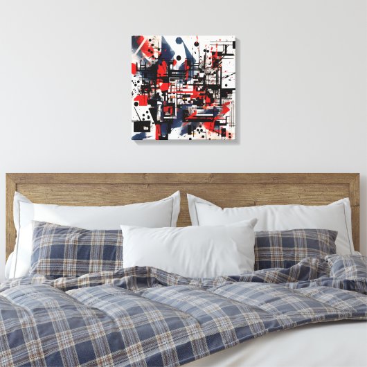 Abstract kunstframe canvas afdruk (Insitu (Slaapkamer))