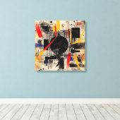 Abstract kunstframe canvas afdruk (Insitu (Houten vloer))