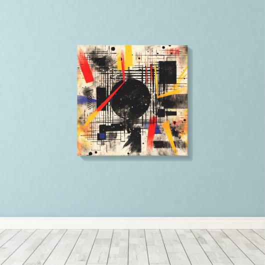 Abstract kunstframe canvas afdruk (Insitu (Houten vloer))