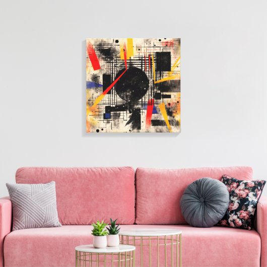 Abstract kunstframe canvas afdruk (Insitu (Woonkamer))