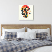 Abstract kunstframe canvas afdruk (Insitu (Slaapkamer))