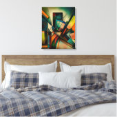 Abstract kunstframe canvas afdruk (Insitu (Slaapkamer))