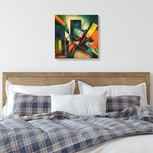 Abstract kunstframe canvas afdruk (Insitu (Slaapkamer))