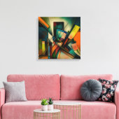 Abstract kunstframe canvas afdruk (Insitu (Woonkamer))