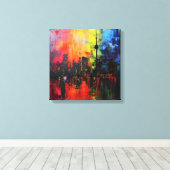 Abstract kunstframe canvas afdruk (Insitu (Houten vloer))