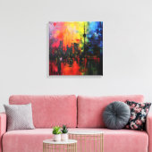 Abstract kunstframe canvas afdruk (Insitu (Woonkamer))