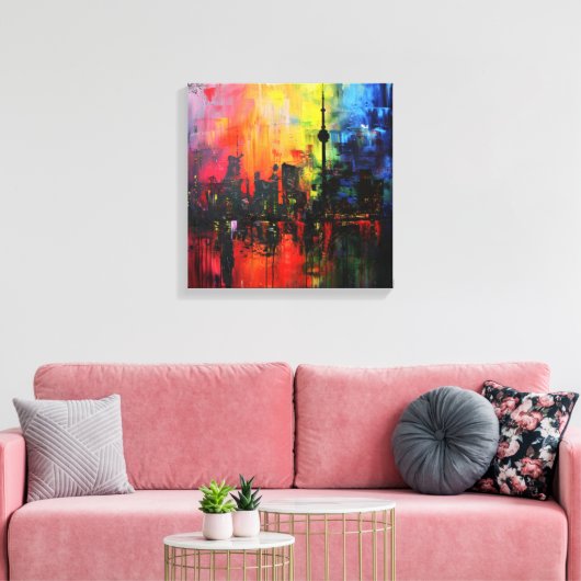 Abstract kunstframe canvas afdruk (Insitu (Woonkamer))