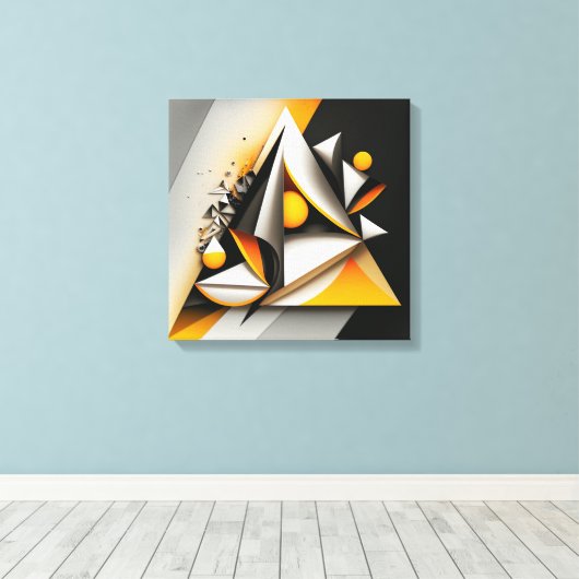 Abstract kunstframe canvas afdruk (Insitu (Houten vloer))