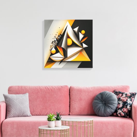Abstract kunstframe canvas afdruk (Insitu (Woonkamer))
