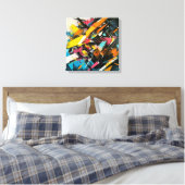 Abstract kunstframe canvas afdruk (Insitu (Slaapkamer))