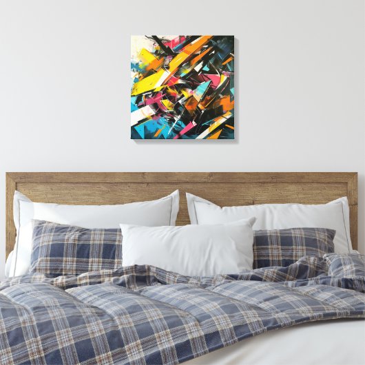 Abstract kunstframe canvas afdruk (Insitu (Slaapkamer))