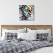 Abstract kunstframe canvas afdruk (Insitu (Slaapkamer))