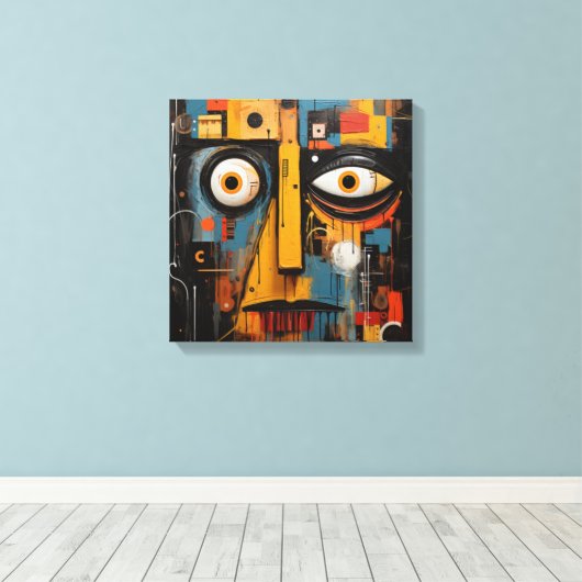 Abstract kunstframe canvas afdruk (Insitu (Houten vloer))