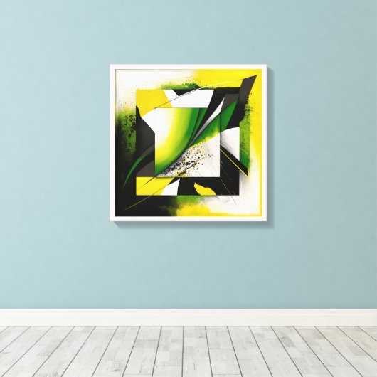 Abstract kunstframe canvas afdruk (Insitu (Houten vloer))