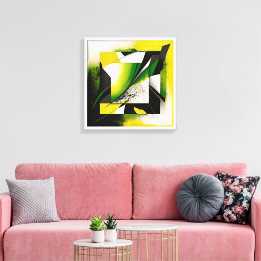 Abstract kunstframe canvas afdruk (Insitu (Woonkamer))