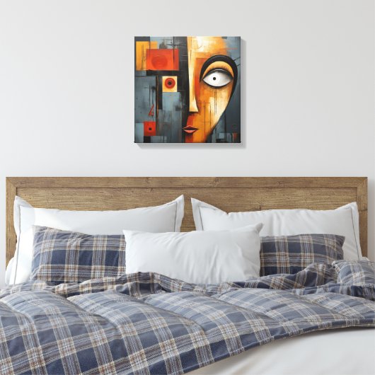 Abstract kunstframe canvas afdruk (Insitu (Slaapkamer))
