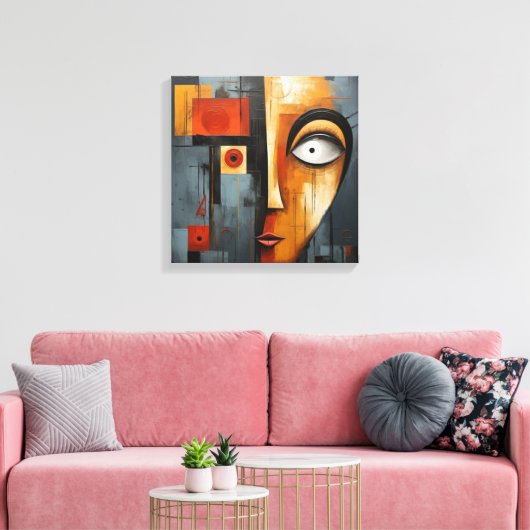 Abstract kunstframe canvas afdruk (Insitu (Woonkamer))