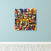 Abstract kunstframe canvas afdruk (Insitu (Houten vloer))