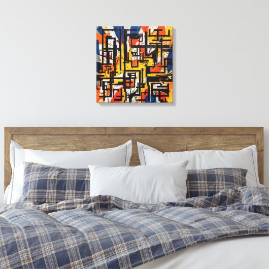 Abstract kunstframe canvas afdruk (Insitu (Slaapkamer))