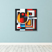 Abstract kunstframe canvas afdruk (Insitu (Houten vloer))