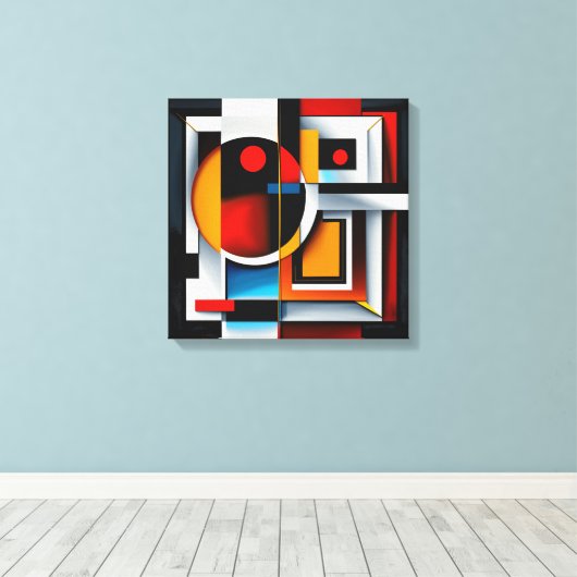 Abstract kunstframe canvas afdruk (Insitu (Houten vloer))