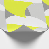 Abstract kunstgeel wit grijs patroon cadeaupapier (Hoek)