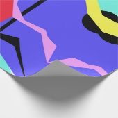 Abstract kunstgeel wit grijs patroon cadeaupapier (Hoek)