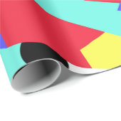 Abstract kunstgeel wit grijs patroon cadeaupapier (Rol Hoek)