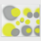 Abstract kunstgeel wit grijs patroon cadeaupapier (Vlak)