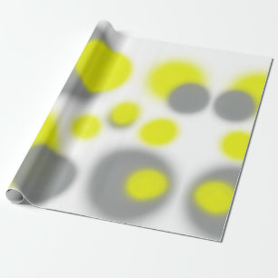 Abstract kunstgeel wit grijs patroon cadeaupapier