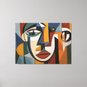 abstract kunstgezicht canvas afdruk (Voorkant)