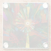 Abstract kunstglas Onderzetter (Achterkant)